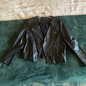Leather Motorcycle Jacket from Top Shop (US8) $20!!